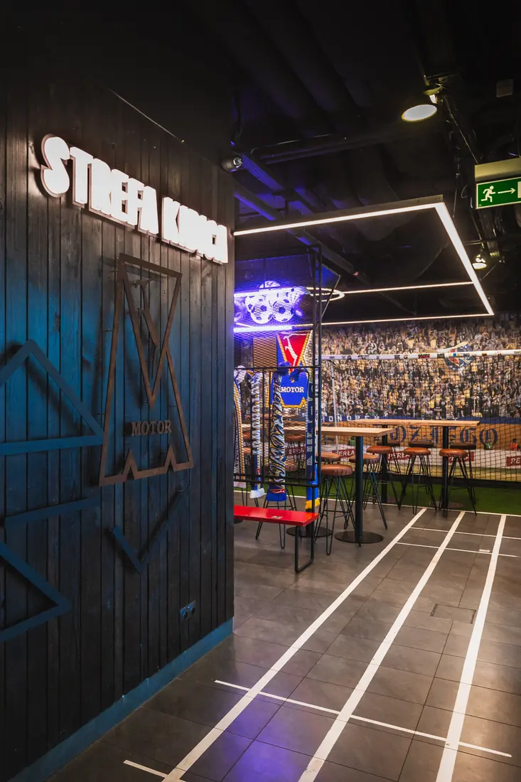 Wnętrze Perła Sport Pub na stadionie Arena Lublin